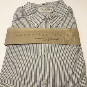 Natural Exchange long sleeve button up shirt NWT